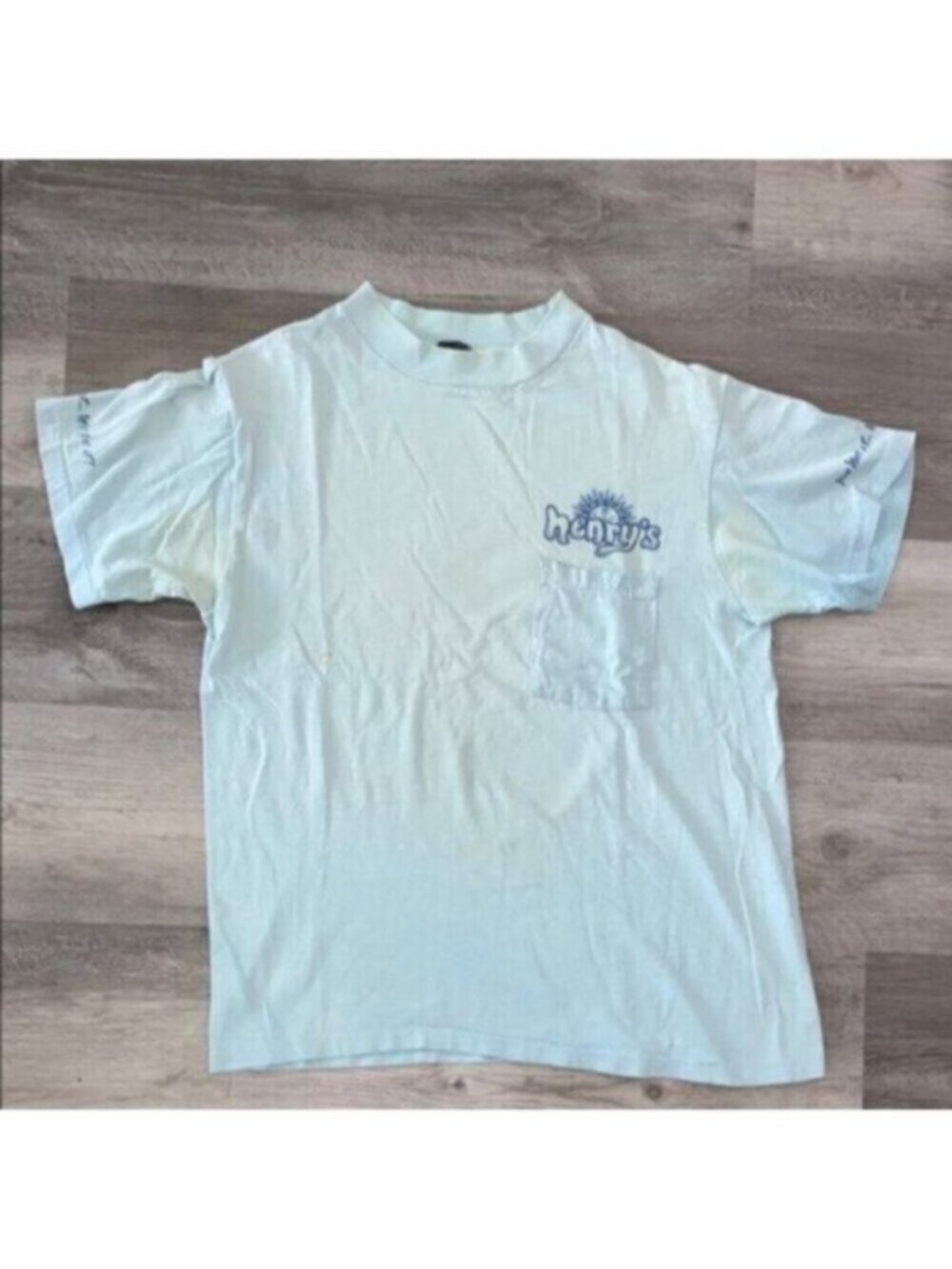 Henry's T Shirt Mens Medium Blue Single Stitch Graphic Fort Walton Beach Florida